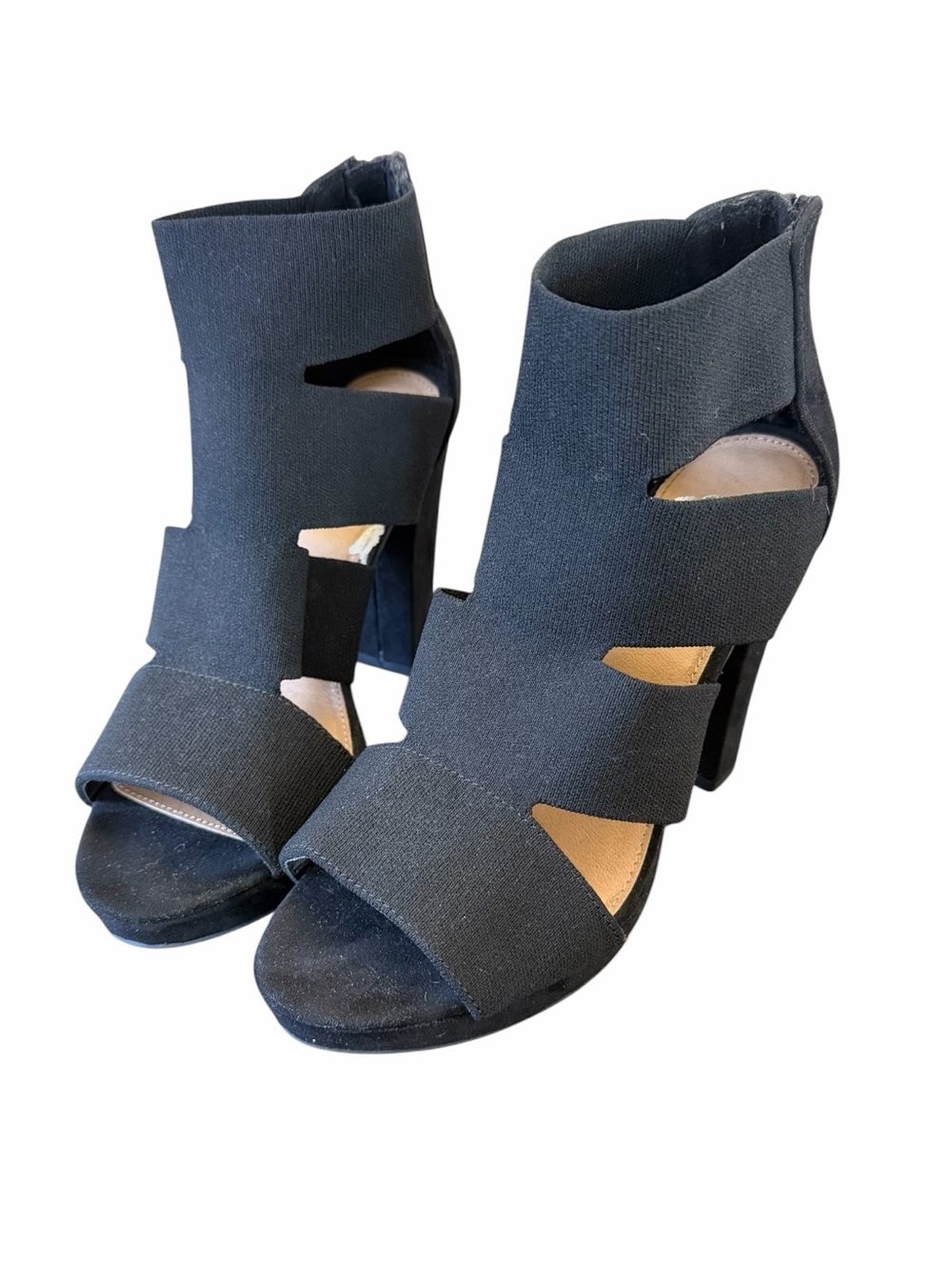 Report Black Strappy High Heel Sandals Size 7